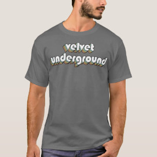 T-shirt Velvet Underground Retro Typographie arc-en-ciel d
