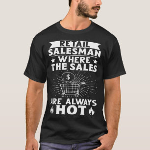 T-shirt Vendeur Au Détail Où Les Ventes Sont Toujours Chau