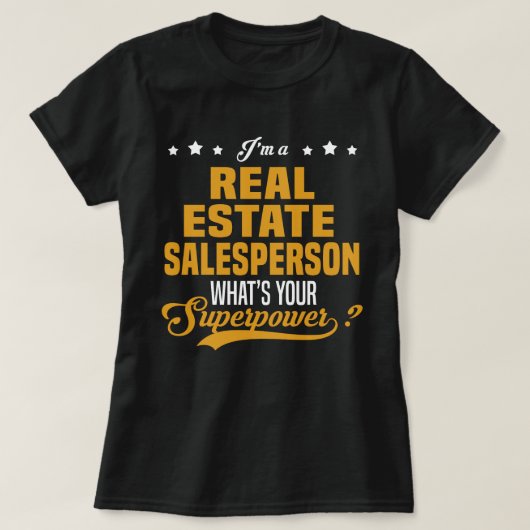 T-shirt Vendeur immobilier (Design devant)