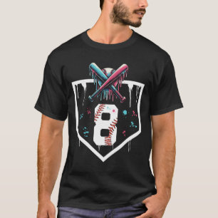 T-shirt Vendre Drith 8th Birthday Home Plate Boys Youth 8
