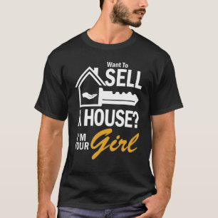 T-shirt Vendre Maison votre fille pour Realtor Female Real