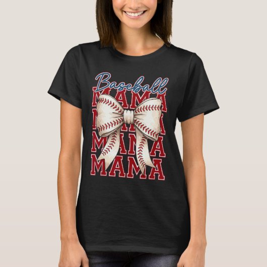 T-shirt Vendre Mama Coquette Bow Jeu Jour Cadeau pour Mère (Devant)