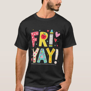T-shirt Vendredi drôle Vendredi heureux Fin de semaine Ens