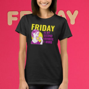 T-shirt Vendredi F-Word : La Dame de Thé Rétro