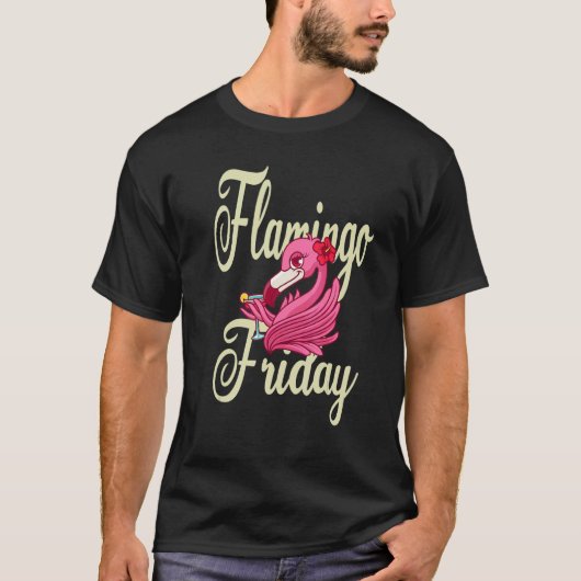 T-shirt Vendredi flamingo (Devant)