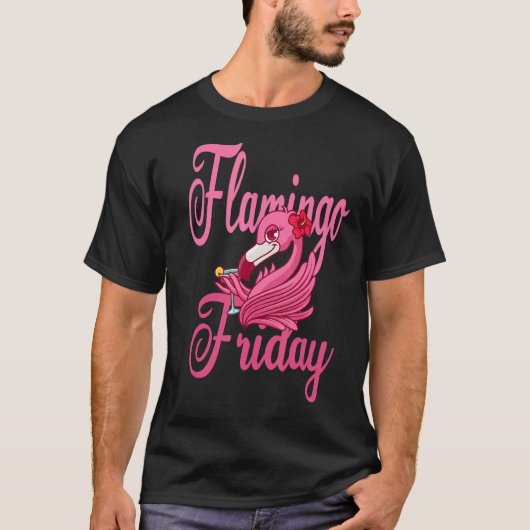 T-shirt Vendredi flamingo (Devant)