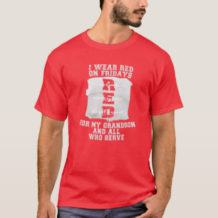 T-shirt Vendredi, Nous Portons Le Rouge Le Vendredi Milita