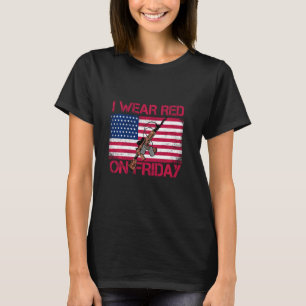 T-shirt Vendredi Red American Veteran Memorial Plaza