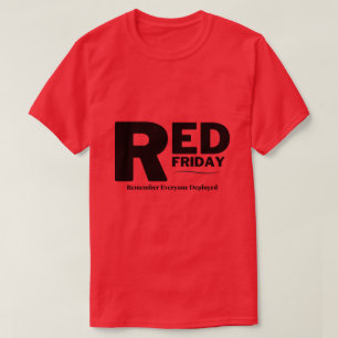 T-shirt Vendredi rouge, n'oublions personne de déployé