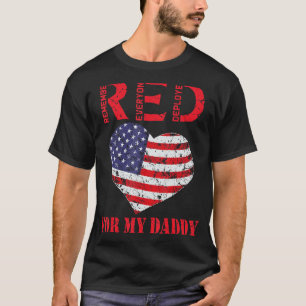 T-shirt Vendredi Rouge Pour Mon Papa Soutien Nos Troupes P