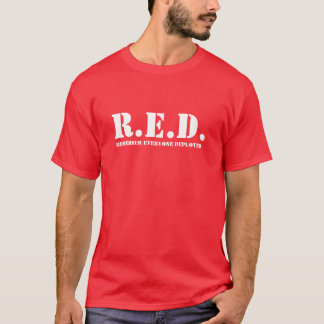 T-shirt Vendredi ROUGE - rappelez-vous chacun déployé