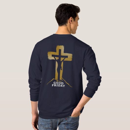 T-shirt Vendredi saint | Hommes Long Sleeve (Dos entier)