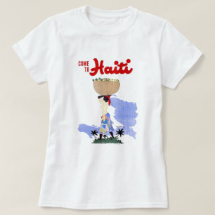 T-shirt Venez à l'affiche d'art de Vintage voyage du Haïti