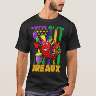 T-shirt Venez À Me Breaux Crawfish US Drapeau Mardi Gras C