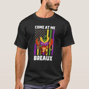 T-shirt Venez Au Me Breaux Crawfish Beads Mardi Gras Mask