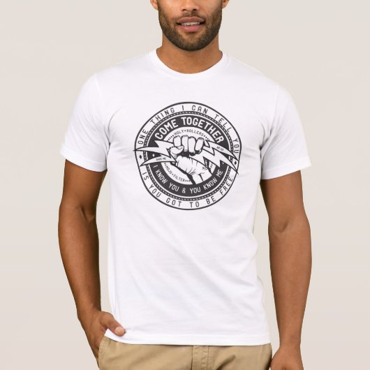 T-shirt Venez ensemble le logo des syndicats (Devant)