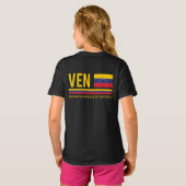 T-shirt Venezuela Drapeau et code ISO Alpha 3 Design (Dos entier)