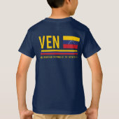 T-shirt Venezuela Drapeau et code ISO Alpha 3 Design T-shi (Dos)