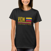 T-shirt Venezuela Drapeau et code ISO Alpha 3 Design T-shi (Devant)