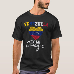 T-shirt Venezuela Fier drapeau vénézuélien Coeur hispaniqu