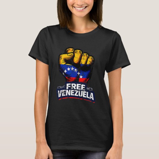 T-shirt Venezuela Flag Venezuela Libre 2026  (Devant)