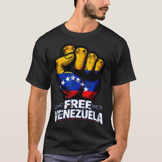 T-shirt Venezuela Flag Venezuela Libre 2026  (Devant)