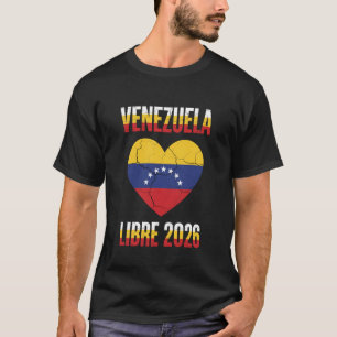 T-shirt Venezuela Libre 2026 Fierté Vénézuélienne Patrioti