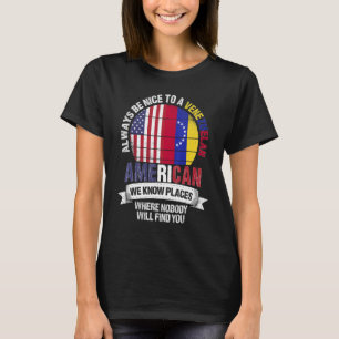 T-shirt Vénézuélien Américain Nous Connaissons Des Endroit