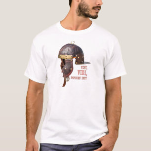 T-shirt Véni, Vidi, Popcorn émet un casque romain antique