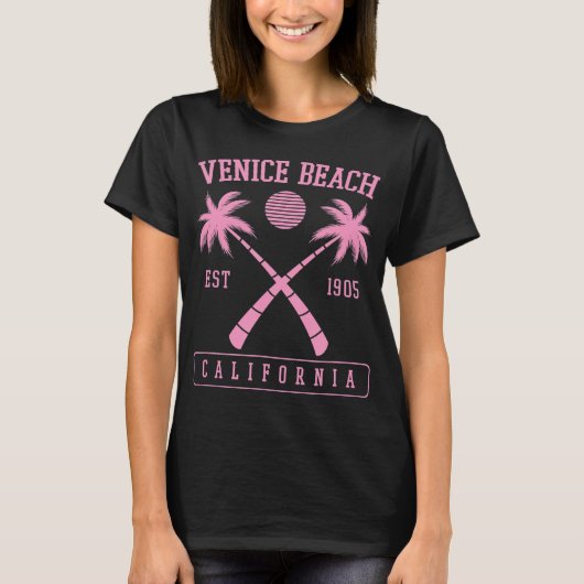 T-shirt Venice Beach California Fondée 1905 Retro Pal (Devant)