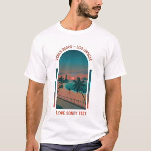 T-shirt Venice Beach Los Angeles Love Sandy Feet