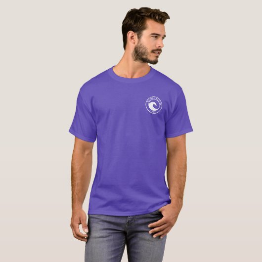 T-shirt Venice Beach White Ocean Wave Circle Design (Devant entier)
