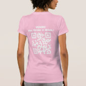T-shirt Venmo La Mariée Un Verre QR Code Toast Champagne (Dos)
