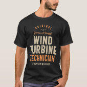 T-shirt Vent Turbine Technicien Cadeau Funny Titre de l'em (Devant)