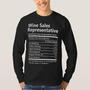 T-shirt Vente de vin Représentant Facteurs nutritionnels E