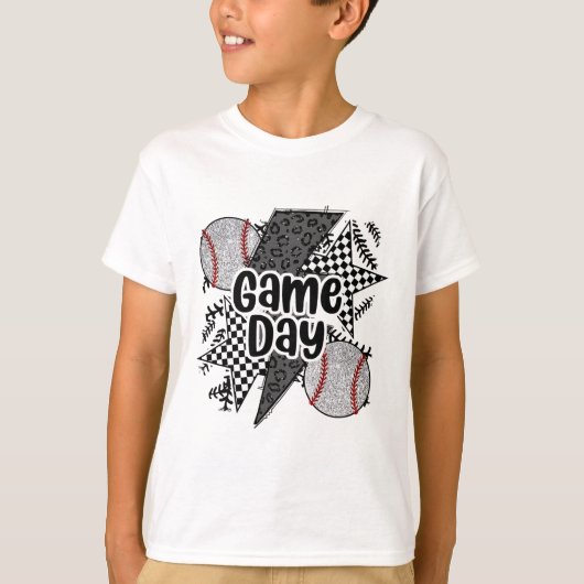 T-shirt Vente Rétro Jeu Jour Damier Léopard Vente Maman Mo (Devant)
