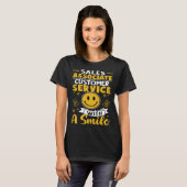T-shirt Ventes Associer Service Client Avec Smile (Devant entier)