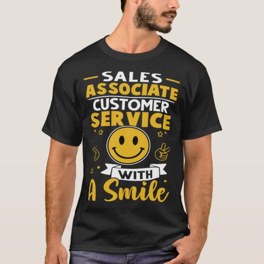 T-shirt Ventes Associer Service Client Avec Smile (Devant)