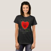 T-shirt Ventilateur Alien Heureuse Sainte-Valentin Pun Sci (Devant entier)