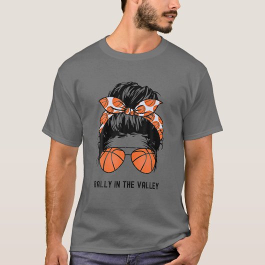 T-shirt Ventilateur de basket Messy Bun Maman Mama Basketb (Devant)
