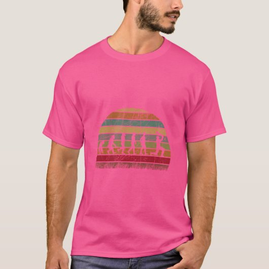 T-shirt Ventilateur de cricket Retro Vintage Evolution (Devant)