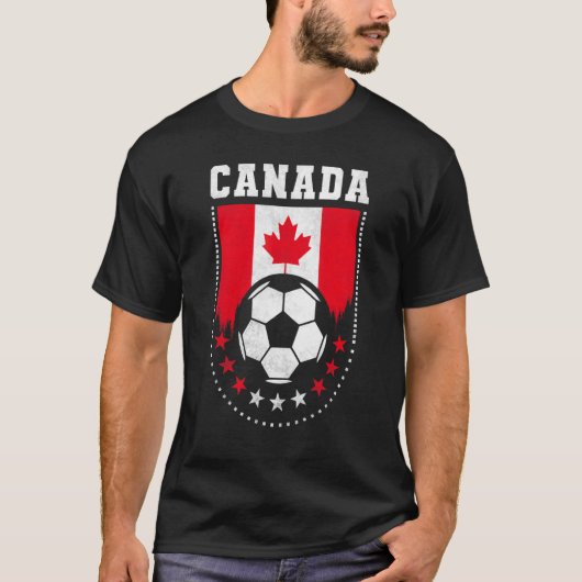 T-shirt Ventilateur de football du drapeau du Canada (Devant)
