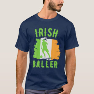 T-shirt Ventilateur de football Shamrock Jour de la Saint 