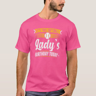 T-shirt Ventilateur de softball Anniversaire Graphisme Fem