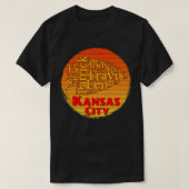 T-shirt Ventilateur en chef de Kansas City Lover Retro Sun (Design devant)
