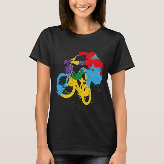 T-shirt Ventilateurs de vélo BMX couleur vélo vélo vélo vé (Devant)