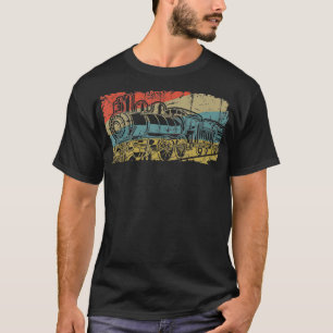 T-shirt Ventilateurs Railroad vintages Retro Railfan Steam