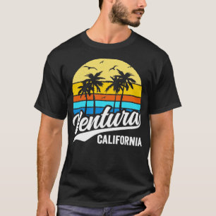 T-shirt Ventura Californie Vintage Coucher de soleil Palmi