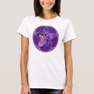 T-shirt Vénus Fleur de l'amour finART rose violet