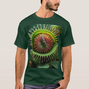 T-shirt Vénus Flytrap Floral Vert et Rouge